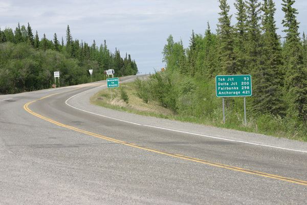 Alaska Highway Entrance to Border City Alaska