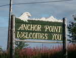 Anchor Point Welcome Sign with Eagle